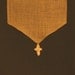 Burlap Table Runner with Hand Made Cross 72 X 14 inches