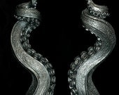 Pair ofTentacle Candlestick Holders, Pewter Finish
