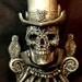 Baron Samedi Wall Plaque, pewter finish