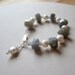 Labradorite Pearl Bracelet Sterling Silver Jewelry Natural Gemstone Jewellery Gray Grey June Birthstone Chunky Crystal Charm B-67