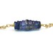 Iolite Necklace Gold Jewelry Gemstone Jewellery Chain Purple Periwinkle Violet Iridescent Bright Unique Bead Bar N-229