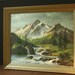 Paint by Number, Mountain scene, vintage painting