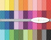 Chevron Digital Scrapbook Paper Pack  --  Rainbow Chevron Small 2 (tinted) -- INSTANT DOWNLOAD