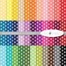 Digital Scrapbook Paper Pack  --  Rainbow Fleur de lis A -- INSTANT DOWNLOAD