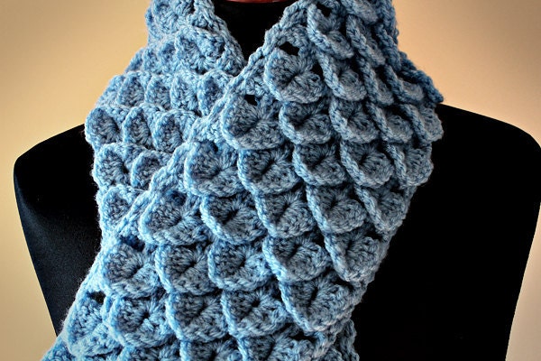 Crochet Pattern Crochet Crocodile Stitch Scarf