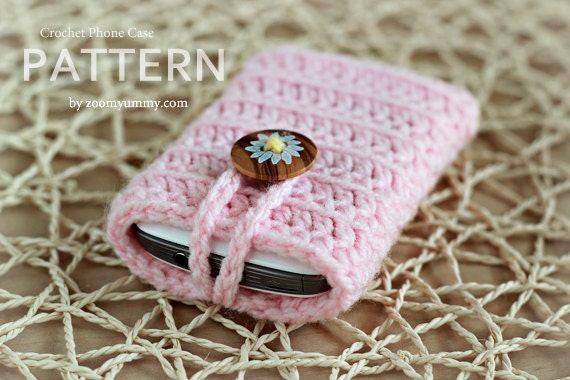 Crochet Pattern Crocheted Cell Phone Cover