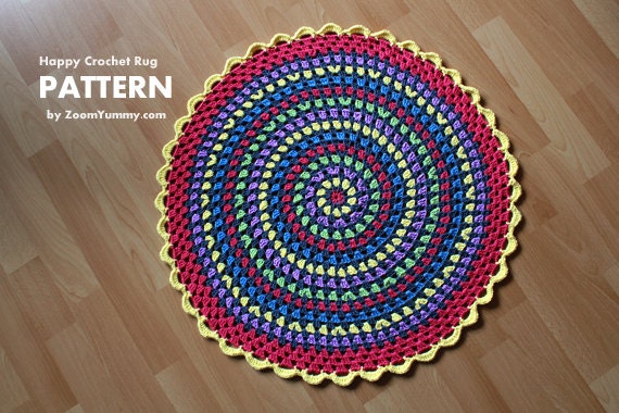 Crochet Pattern Happy Crochet Rug