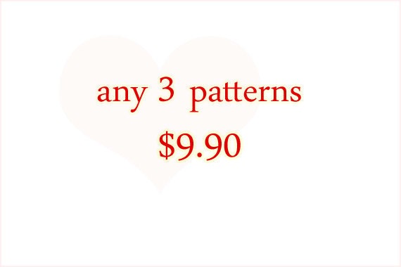 Crochet Patterns - Pick Any 3 Crochet Patterns Bundle