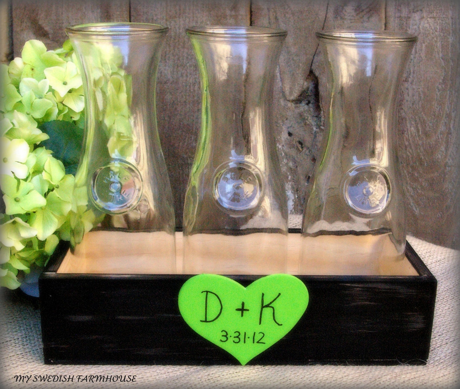 Sand Ceremony Set Rustic Wedding Decor Personalized Custom (You Choose Color) Cinderella Fairytale