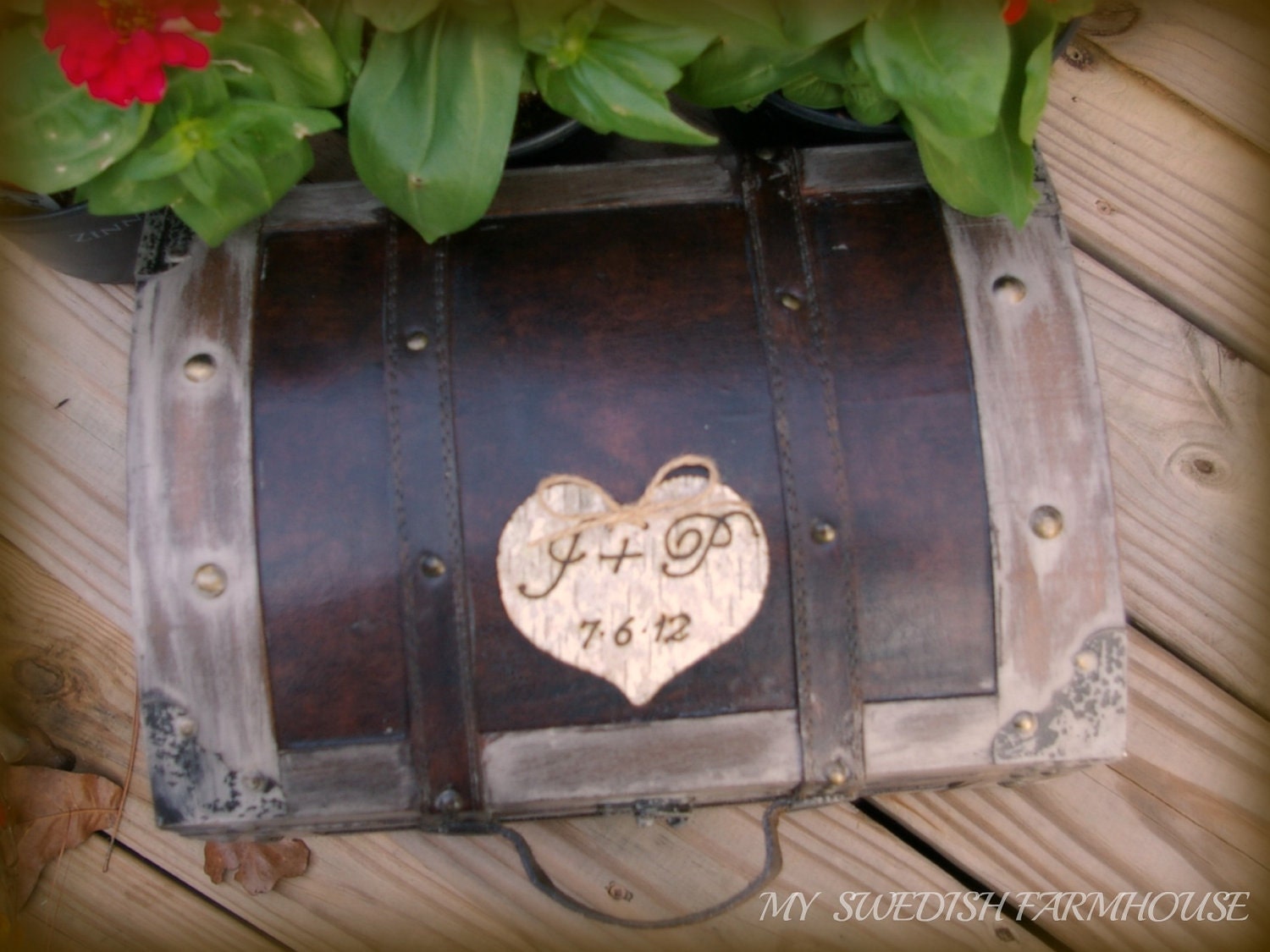 Wedding Card Box Trunk Wine Love Letter Ceremony Anniversary Rustic Shabby Chic Fairytale Vintage Wedding Custom