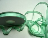 Gingham Checked Ribbon - 25 yd Spool of 3/8" - Mint Green