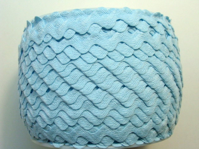 Light Blue Rick Rack Trim - 1/2" Polyester - 5 yards