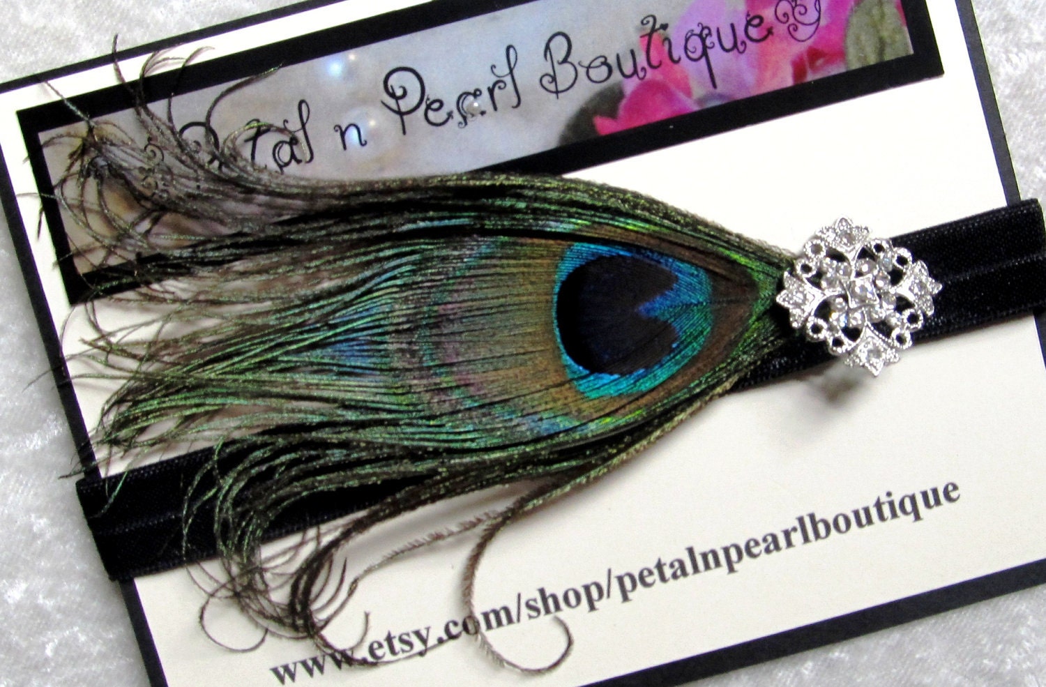 Peacock Feather Headband - Josephine