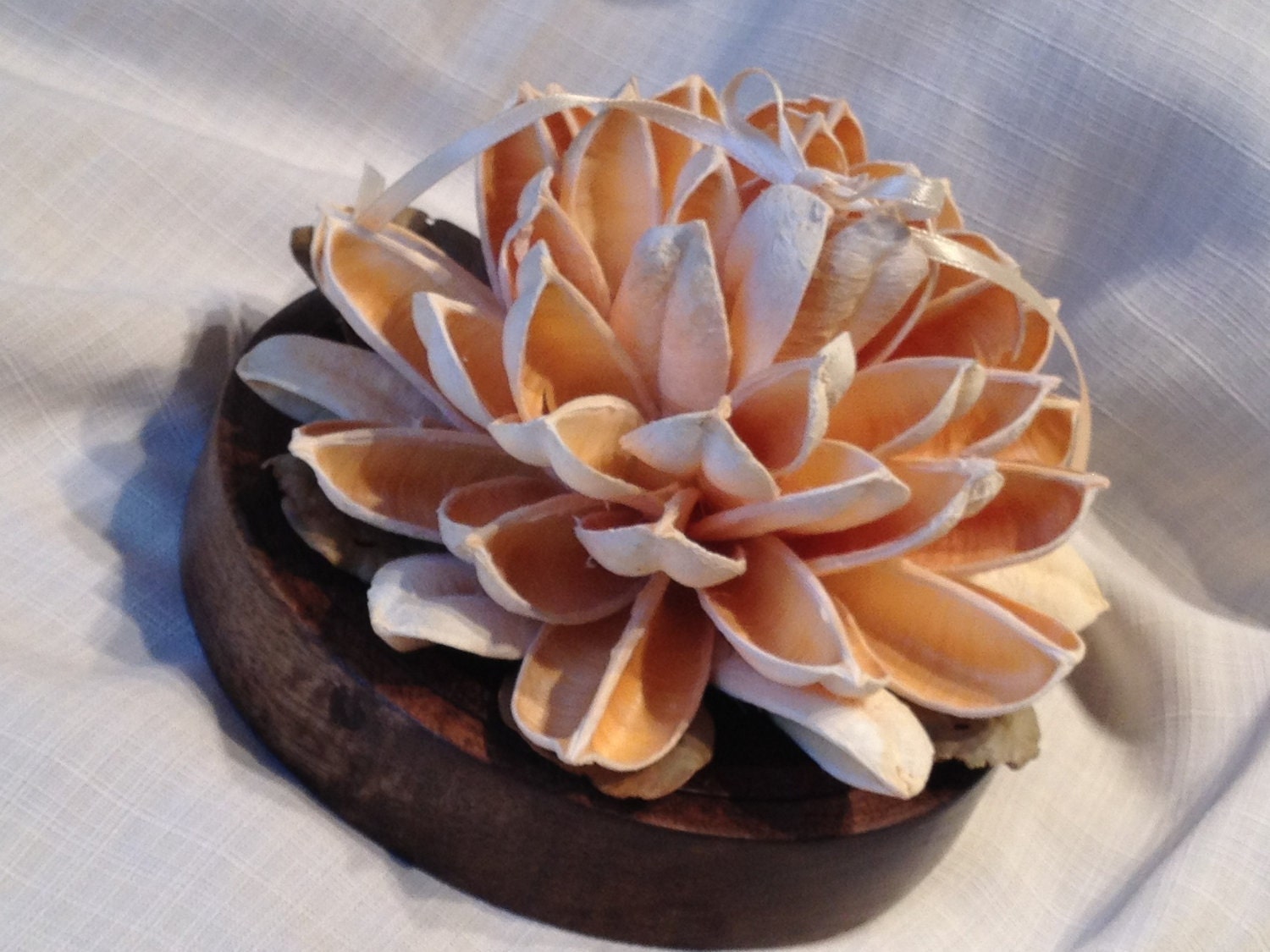 Rustic Lotus Ring Bearer Pillow Alternative