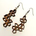 eco friendly geometric earrings - Bamboo Irregular Honeycomb Earrings Large. modern nature inspired jewelry.