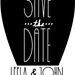 Whimsical Heart Save the Date wedding invite stamp