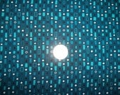 SEI Robert Kaufman PlayDay Muliti blue colors circles and squares on blue back ground 1 yard cotton quilt fabric