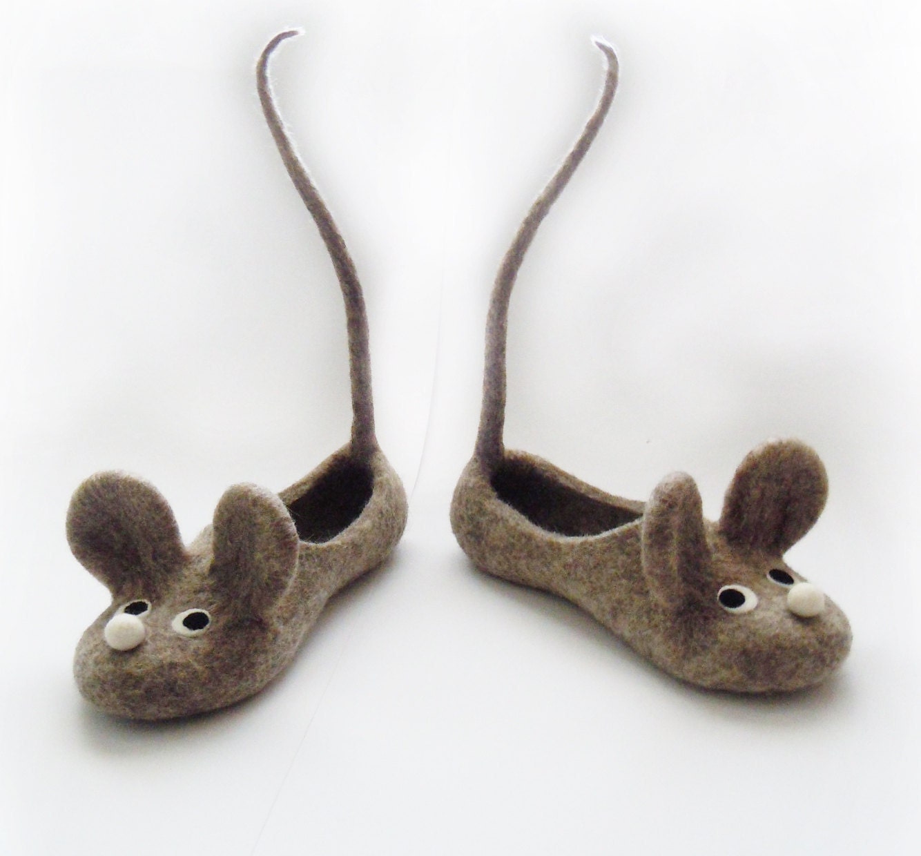 Felted adult size slippers MICE
