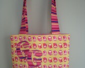 Custom Made:  Girls Tote Bag/Purse with Applique Initials
