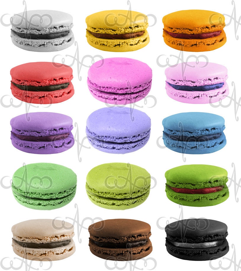 French Macaroon Clip Art Graphic Design Pattern for your art projects