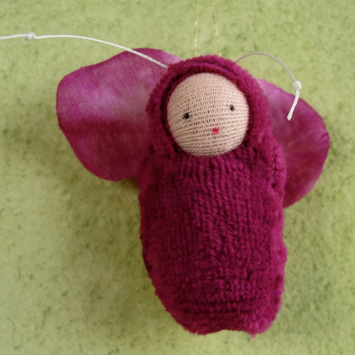 Yellow fairy baby ornament