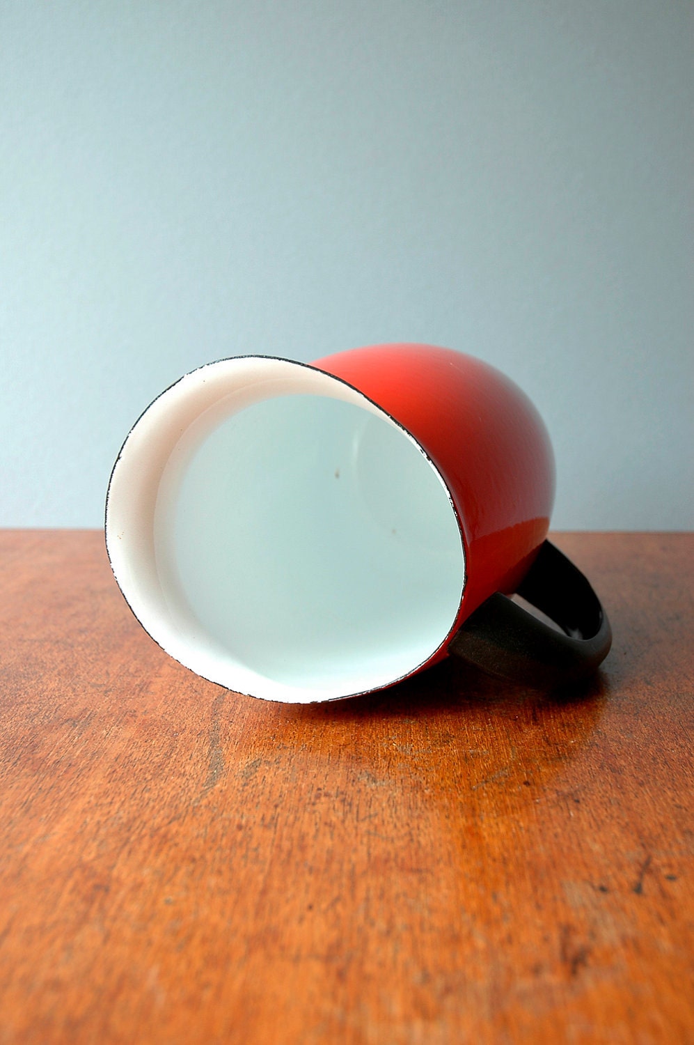 Mid Century Danish Modern Finel Enamel Pitcher - Red - RESERVED