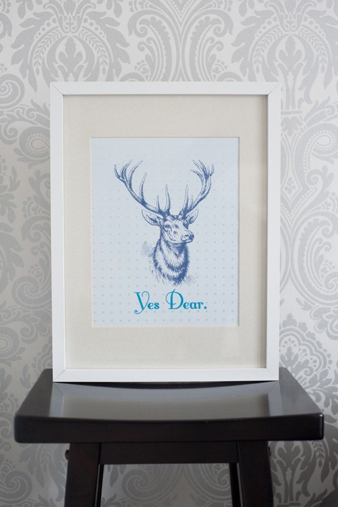 8x10 Print, Blue Grey and Green, Yes Dear.