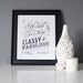 8x10 Print, Black and White, Coco Chanel Quote, Classy and Fabulous