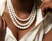 Mini Audrey - Graduated 3 Strand Freshwater Pearl Necklace
