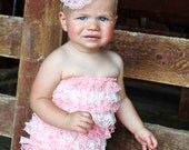 Light Pink and White Romper