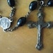 Vintage Italian Black Wooden Rosary