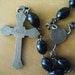Vintage Italian Black Wooden Rosary