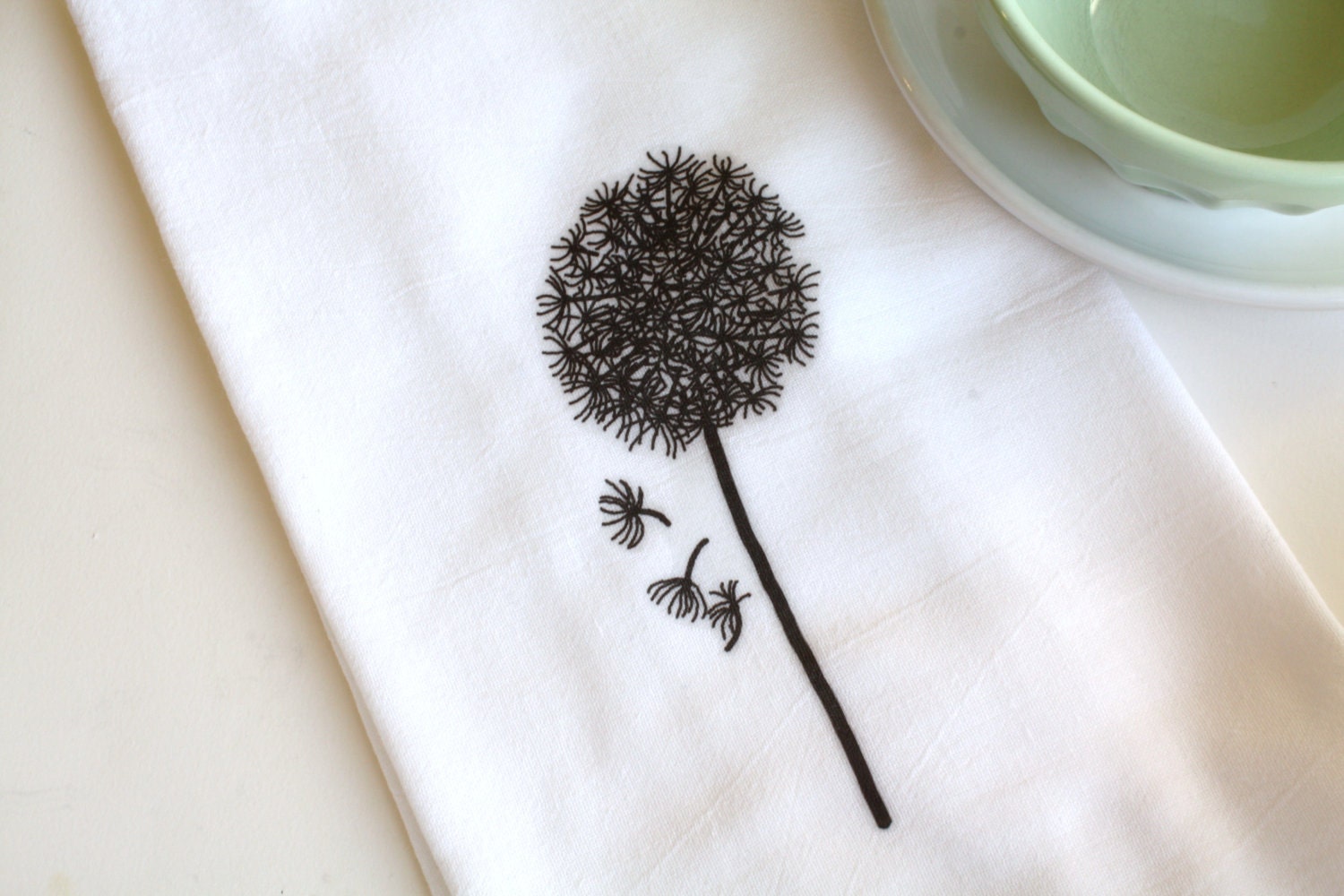 Tea Towel Kitchen Home Decor Flour Sack Towel Dandelion