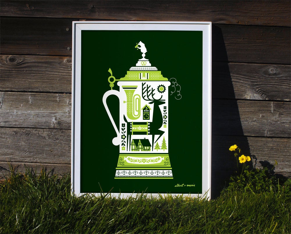 DeerStein Screen Print Poster - 18 x 24