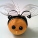 Bee Ornament Paper Quilled in Black and Yellow