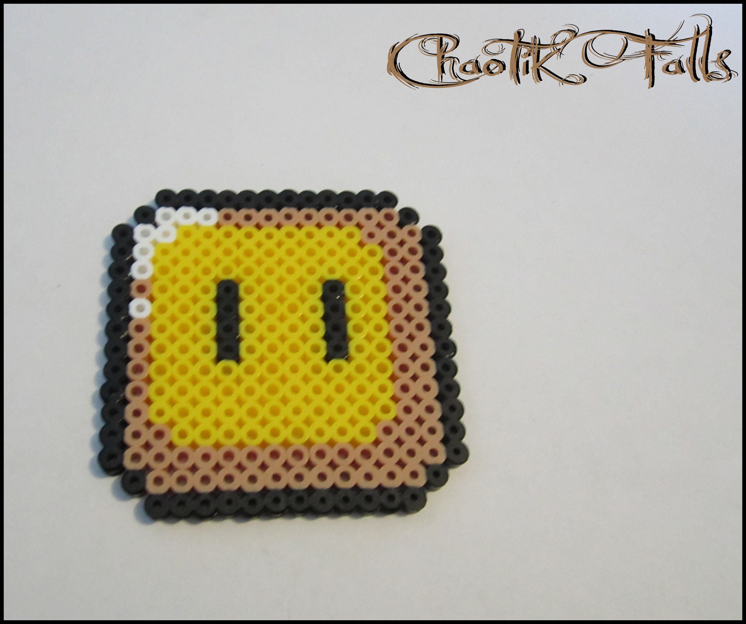 Pixel Art Mario Item Coin Block Perler Beads