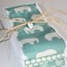 Baby Burp Cloths - Set of 3 - Mod Basics in Pool from Birch 100% Organic Fabric