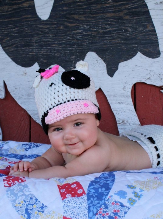 6-12 Month Cow Hat - Photo Prop