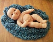 Baby Blanket - Photo Prop Mat - Windsor Blue Ready to Ship