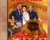 Pekingese Vintage Movie Style Poster Canvas Print  NEW Collection by Nobility Dogs