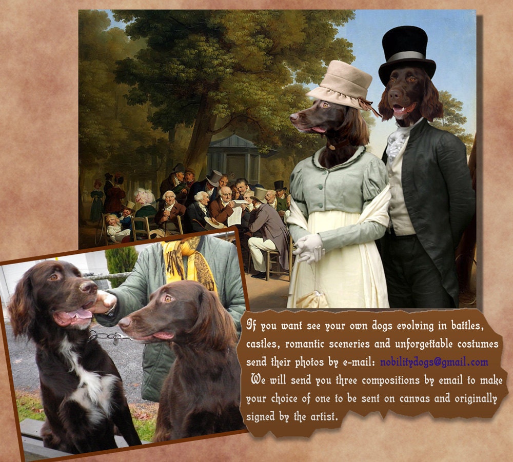 CUSTOM Original Nobility Dog or Cat Portrait Canvas Fine Art by Nobility Dogs