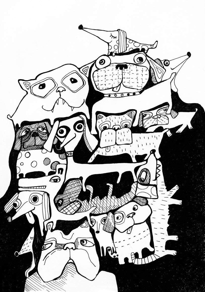 Dog Print, A4