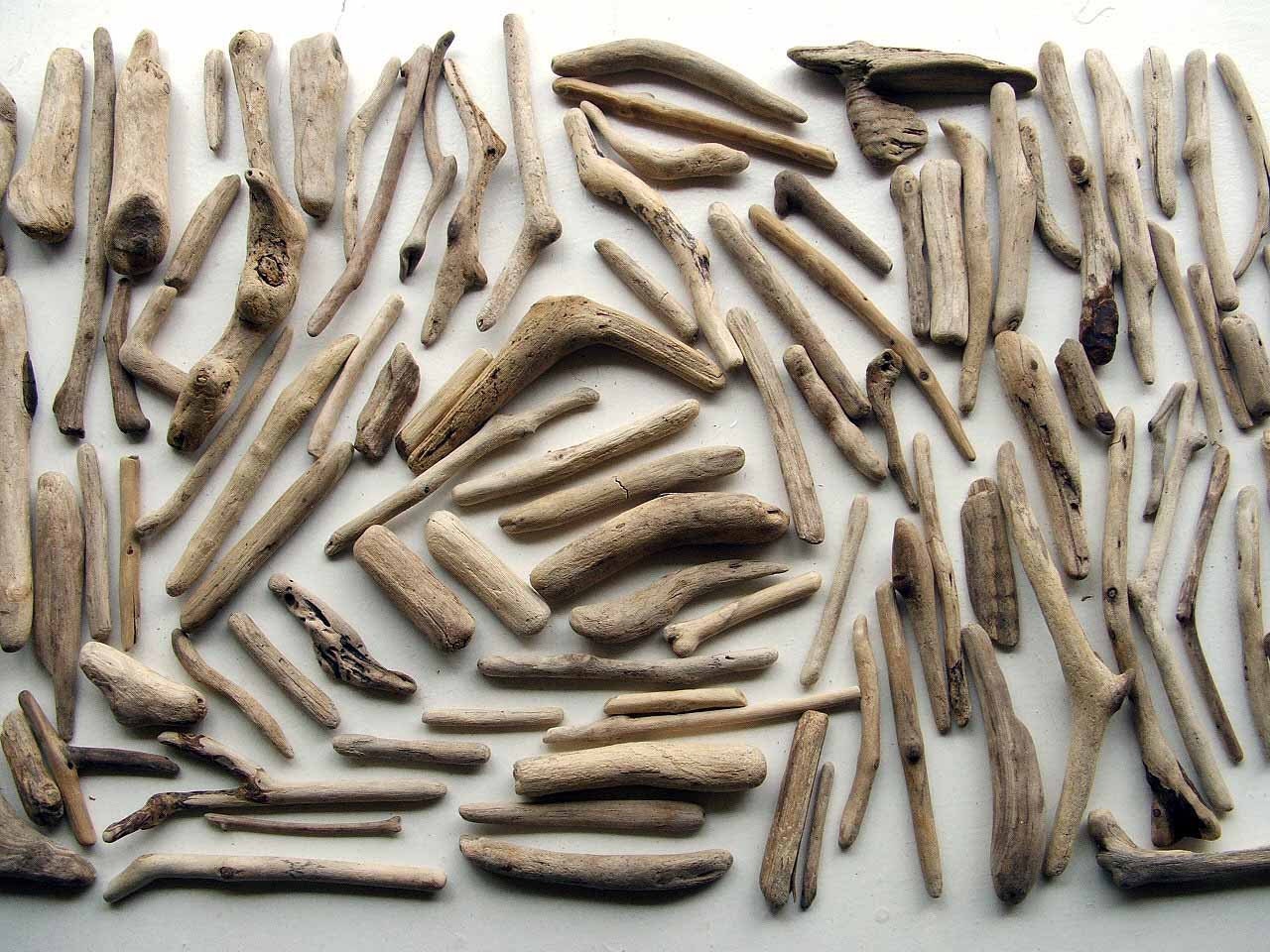 100 Driftwood Supplies Pieces 1 1/2 to 4 1/2 inches For Crafts and Projects