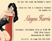 PRINTABLE Sexy Vintage Style Lingerie Shower Bachelorette Party Invitation (Style 3) - I customize you print as many as you want Il_170x135