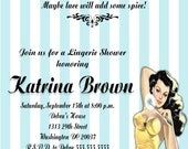PRINTABLE Vintage Style Lingerie Bachelorette Party Invitation - DIY UPRINT Il_170x135