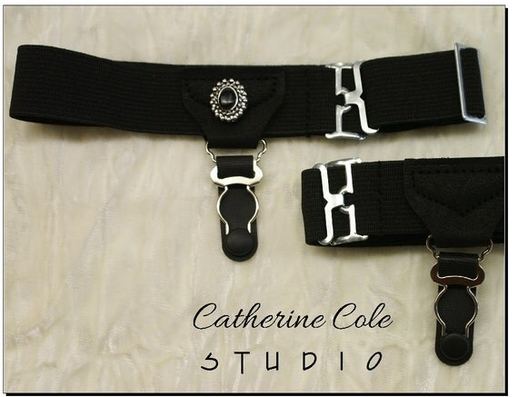 Sock Garters Thigh high Garters / Catherine Cole Studio / Made in USA / Adjustable steampunk / A  timeless vintage classy style