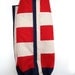 Beach bag, Red white nautical tote, shoulder bag