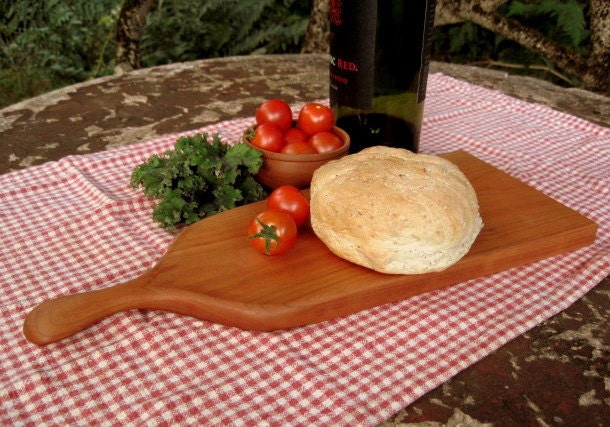 Cherry Cutting Board with Sculpted Handle