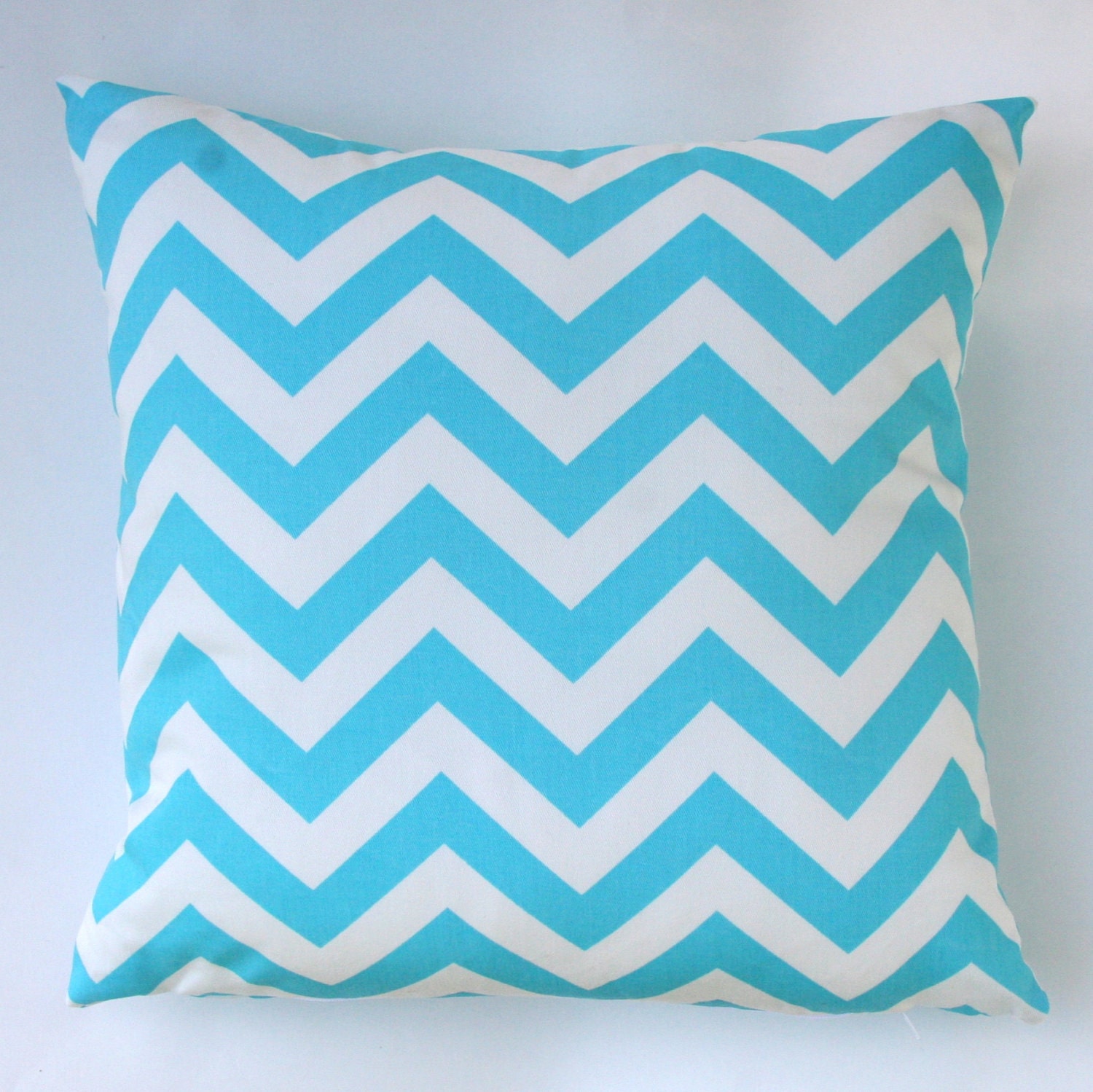 Premier Prints Aqua Chevron Pillow Cover- 20x20 inches- Zipper Closure