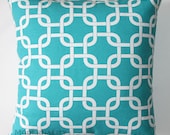Premier Prints Turquoise Gotcha Pillow Cover- 18x18 inches- Hidden Zipper Closure